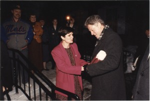 President Clinton and now Library Director Lynn Bassanese. February 1993.